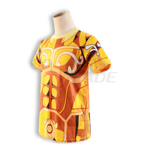 Saint Seiya Gold Saint Aldebaran Taurus Golden Kangas Kesä T-shirt Cosplay asut Naamiaisasut