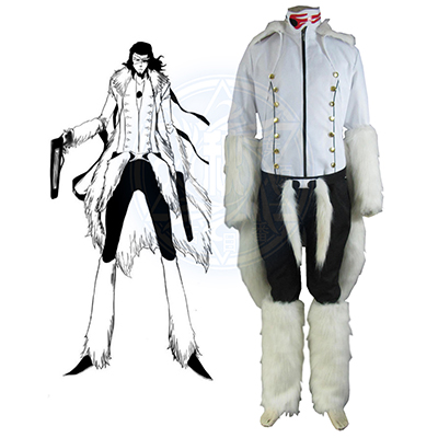 Bleach The Tercera Espada No.1 Coyote Starrk Resurreccion Form White Kimono Cosplay Kostume Fastelavn