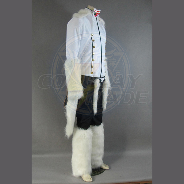 Bleach The Tercera Espada No.1 Coyote Starrk Resurreccion Form Valkoinen Kimono Cosplay asut Naamiaisasut
