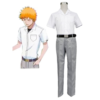 Bleach Karakura High School Boy's Summer School Uniform Cosplay Costumes