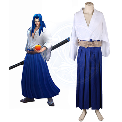 King of glory LOL SNK Samurai Spirits Ukyo Tachibana Kimono Spel Cosplay Kostym Karneval