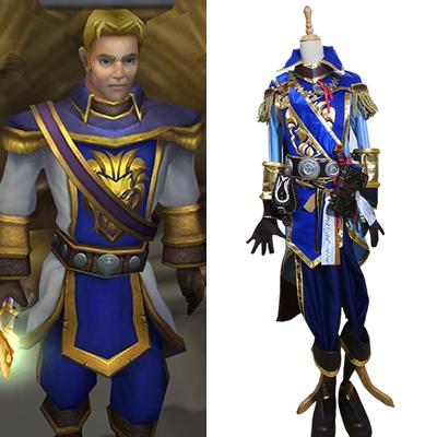 World of Warcraft WOW Anduin Wrynn Cosplay Kostume Fastelavn