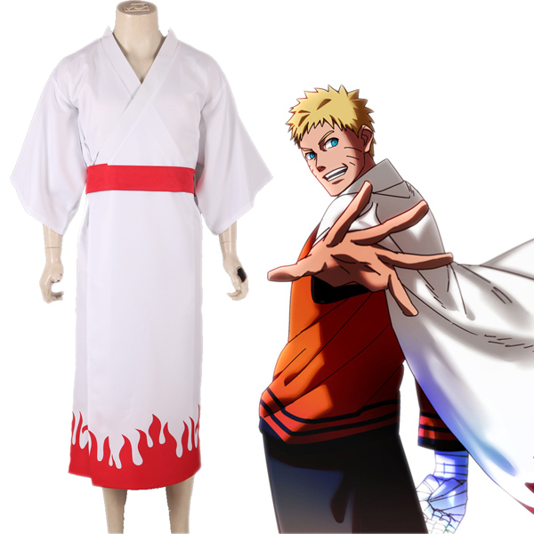 Boruto: Naruto Next Generations Uzumaki Naruto Seventh Hokage Kimono Yukata Cosplay asut Naamiaisasut