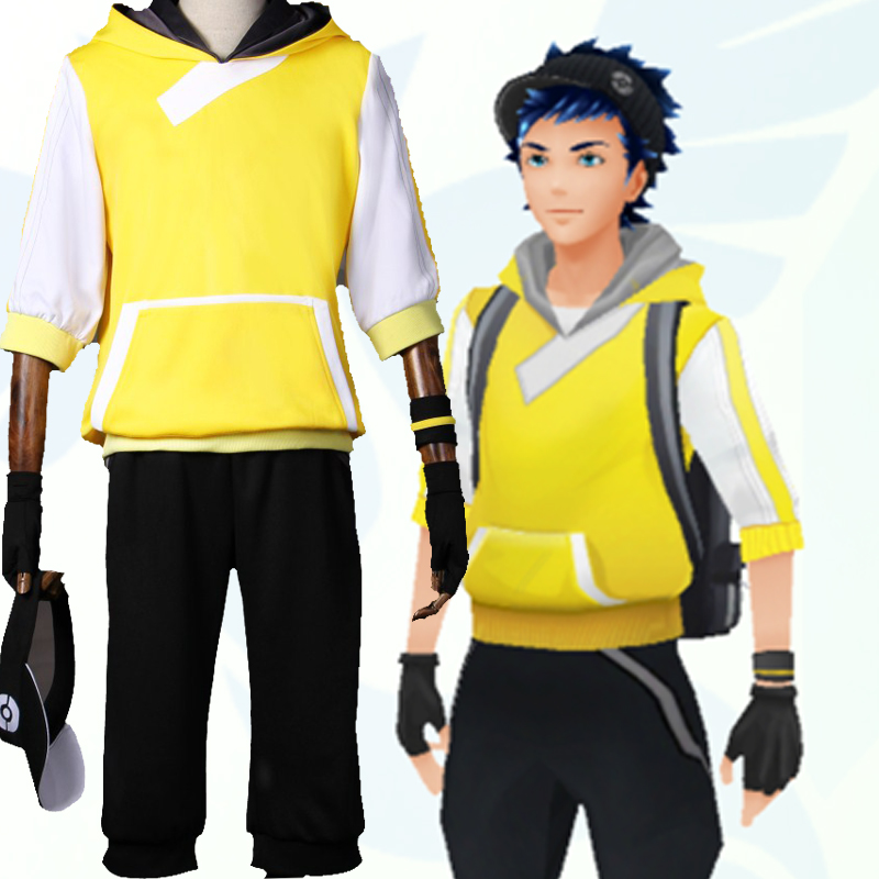 Pokemon Go Team Valor Mystic Instinct Trainer Figure Yellow Hoodie Cosplay Costume Canada