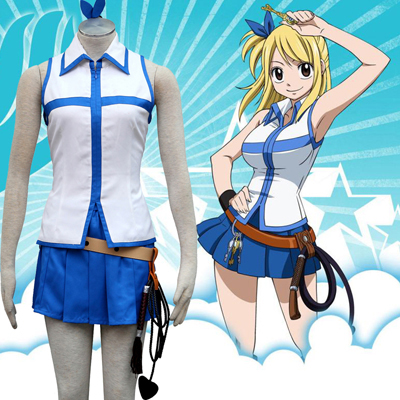 Fairy Tail Lucy 1ST Cosplay Costume New Zealand (Contain Galaxia whip)