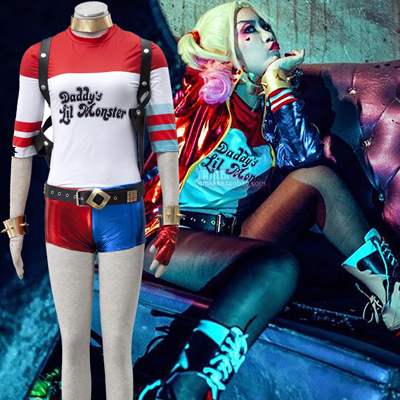 Suicide Squad Harley Quinn Cosplay Halloween Kostymer Deluxe-utgave Norge