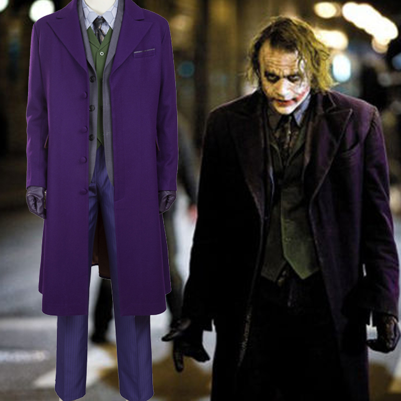Batman The Dark Knight：The Joker Cosplay Halloween Kostuums België (Woolen Coat)