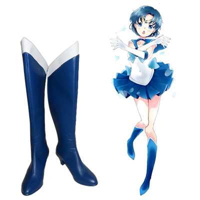 Sailor Moon Mercury Cosplay Sko Karneval Støvler
