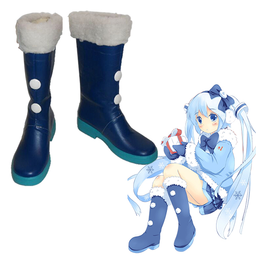 Vocaloid Snow Hatsune Cosplay Shoes