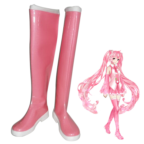 Vocaloid Sakura Miku Faschings Stiefel Cosplay Schuhe