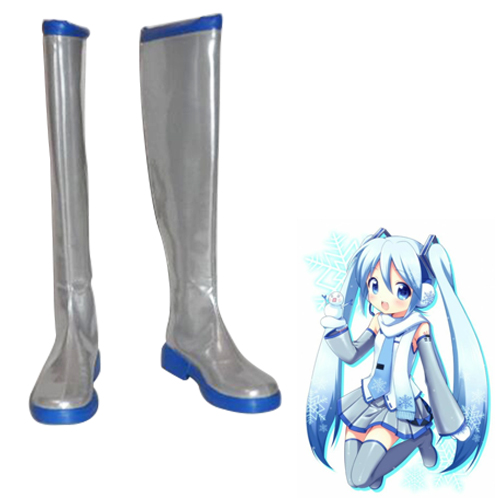 Vocaloid Snow Miku Cosplay Shoes