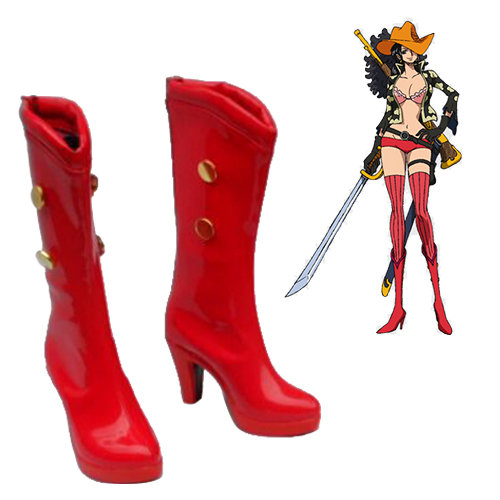 One Piece Nico·Robin Red Faschings Stiefel Cosplay Schuhe