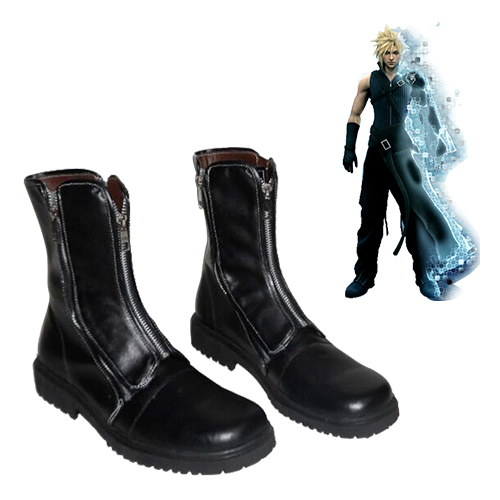 Final Fantasy Cloud Strife Schwarz Faschings Stiefel Cosplay Schuhe