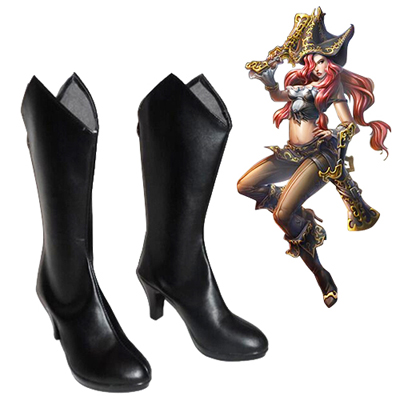 Zapatos League of Legends Miss Fortune Black Cosplay Botas