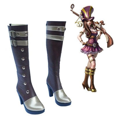League of Legends Caitlyn the Sheriff of Piltover Cosplay Scarpe Carnevale