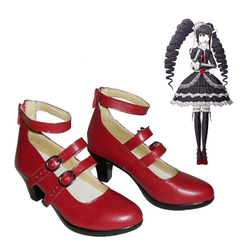 Danganronpa: Trigger Happy Havoc Celestia·Ludenbeck Red Chaussures Carnaval Cosplay