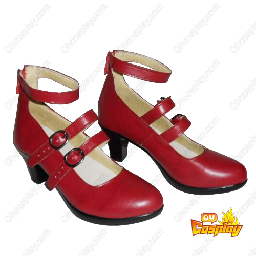 Danganronpa: Trigger Happy Havoc Celestia·Ludenbeck Red Chaussures Carnaval Cosplay