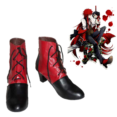 Black Butler Grell Sutcliff Cosplay Shoes UK