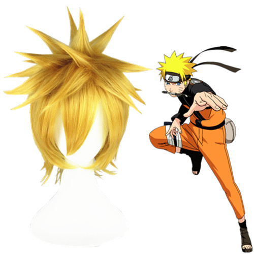 Naruto Uzumaki Naruto Светло русо 35cm Косплей перуки