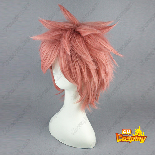 Fairy Tail Etherious • Natsu • Dragneel Rosa 32cm Perucas Cosplay