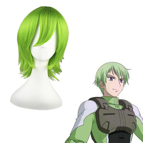 Gundam Ribbons Almark 연한 초록색 32cm 코스프레 가발