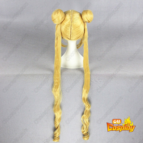 Sailor Moon Crystal Tsukino Usagi Amarelo 100cm Perucas Cosplay