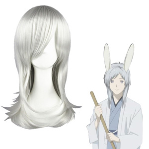 Natsume Yuujinchou Gen Sølvagtig Hvid udklædning Parykker