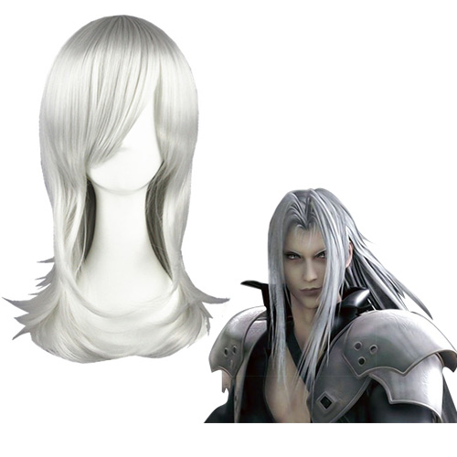 Final Fantasy Sephiroth Striebristá Biela Cosplay Parochne