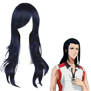 The Prince of Tennis Rokkaku Kisarazu Ryou Black Blue Cosplay Wig