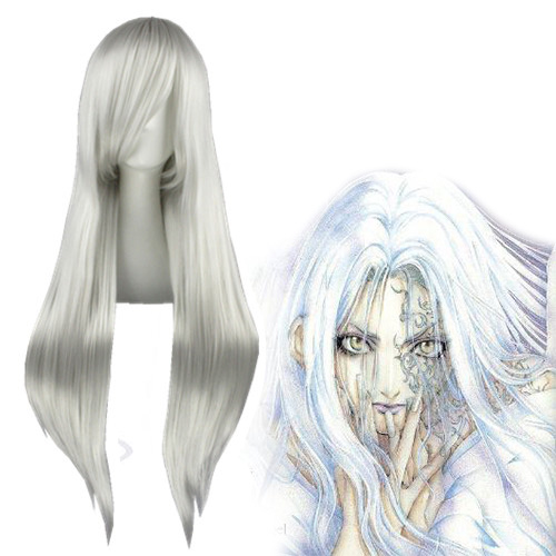 Angel Sanctuary Rosiel Silvery White Cosplay Wig