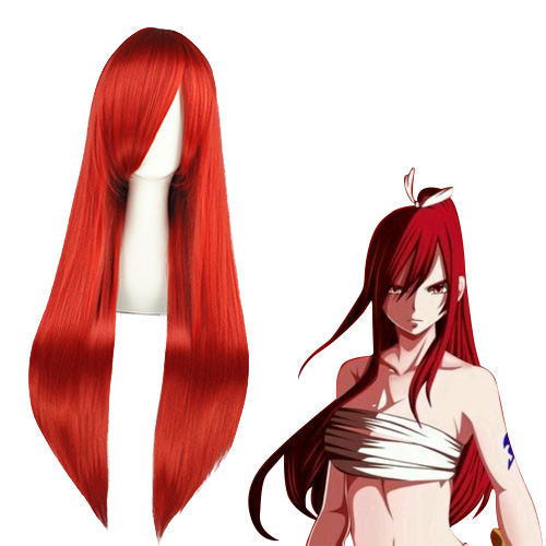 Fairy Tail Erza Scarlet Rood Cosplay Pruiken