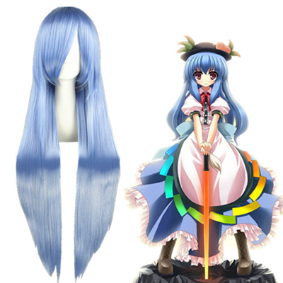 TouHou Project Hinanawi Tenshi Light Blue Cosplay Wig