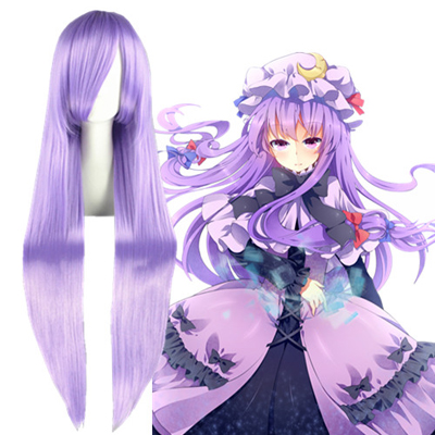 TouHou Project Patchouli Knowledge Lavender Perruques Carnaval Cosplay