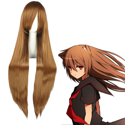 Okami-san Ookami Ryoko Light Brown Cosplay Wig