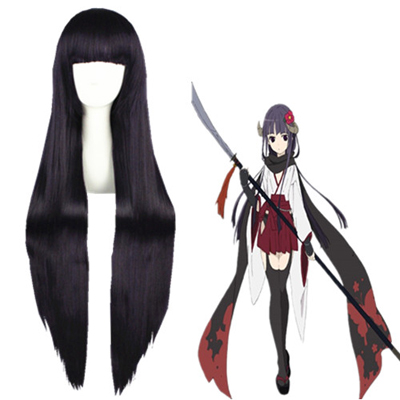 Inu x Boku SS Shirakiin Riricho Purple Fashion Cosplay Wigs