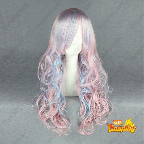 Japanese Harajuku Lolita 70cm Blue Pink Cosplay Wig