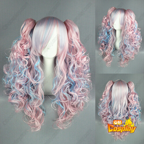 Japanese Harajuku Cute Lolita Blue Pink Cosplay Wig