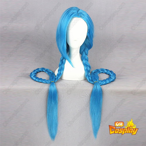 League of Legends Jinx Blue 135cm Cosplay Wig