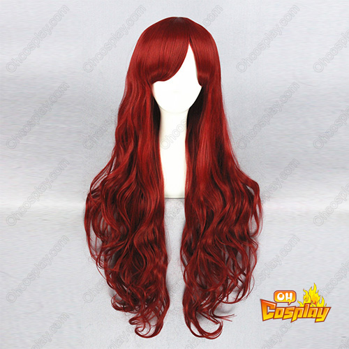 Japanese Harajuku Long Lolita Sweet Dark Red Cosplay Wig