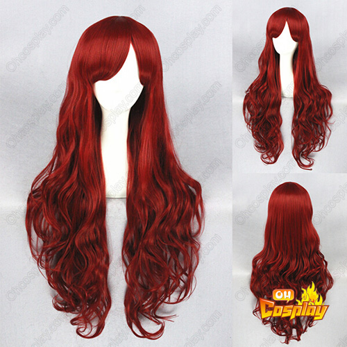 Japanese Harajuku Long Lolita Sweet Dark Red Cosplay Wig