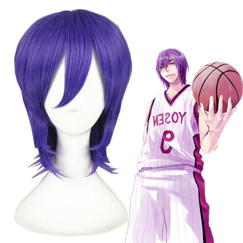 Kuroko\'s Basketball Murasakibara Atsushi Roxa 35cm Perucas Cosplay