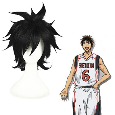 Kuroko's Basketball Koganei Shinji Svart Cosplay Peruker