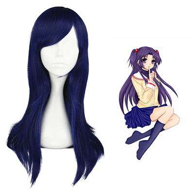 Clannad Ichinose Kotomi Dark Blue Cosplay Wigs