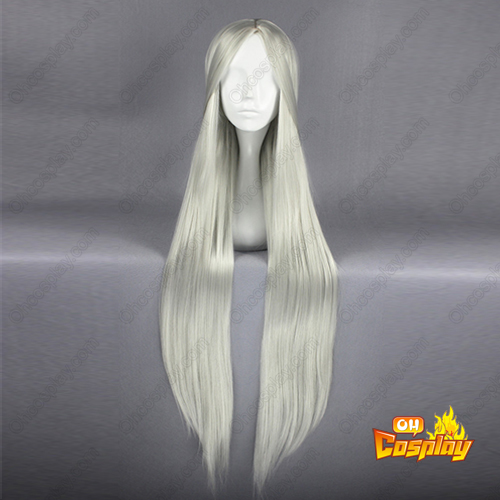 Carve Lang Straight Zilvery-Wit 100cm Cosplay Pruiken