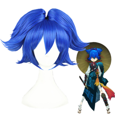 Touken Ranbu Online Sayosamonji Blue Fashion Cosplay Wigs
