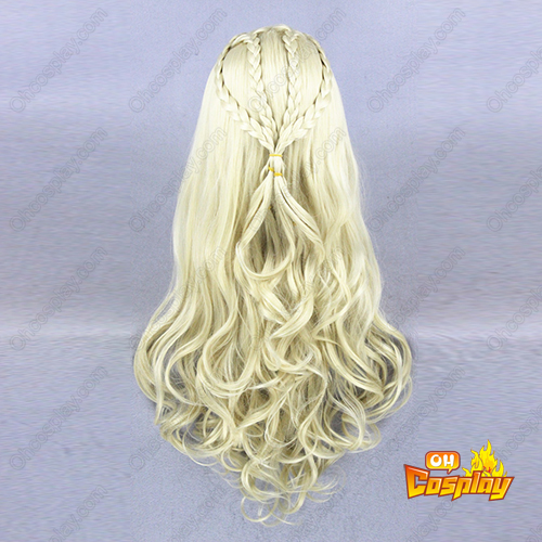 Princess Queen Long Curly 80cm Light Blonde Cosplay Wig