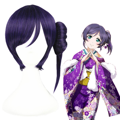 LoveLive! Nozomi Tojo Purple Kimono Fashion Cosplay Wigs