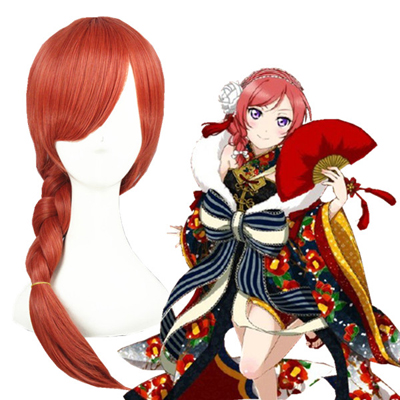LoveLive! Nishikino Maki Rosso Kimono Parrucche Cosplay