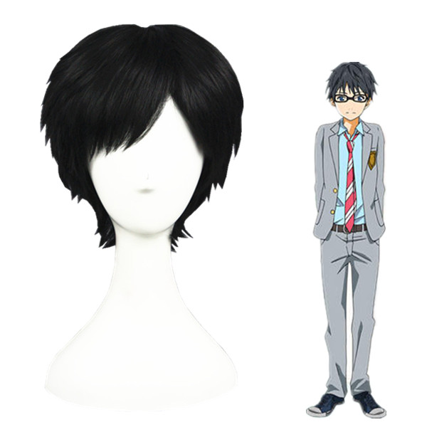 Your Lie in April Arima Kousei Black Cosplay Wig