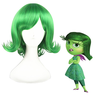 Inside Out Disgust Πράσινος Περούκες Cosplay